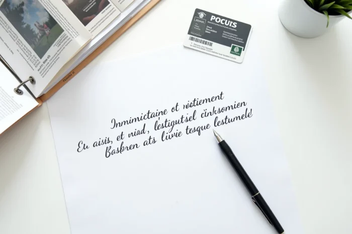 Vue de dessus d'une lettre de demande de retraite pour la fonction publique avec documents officiels